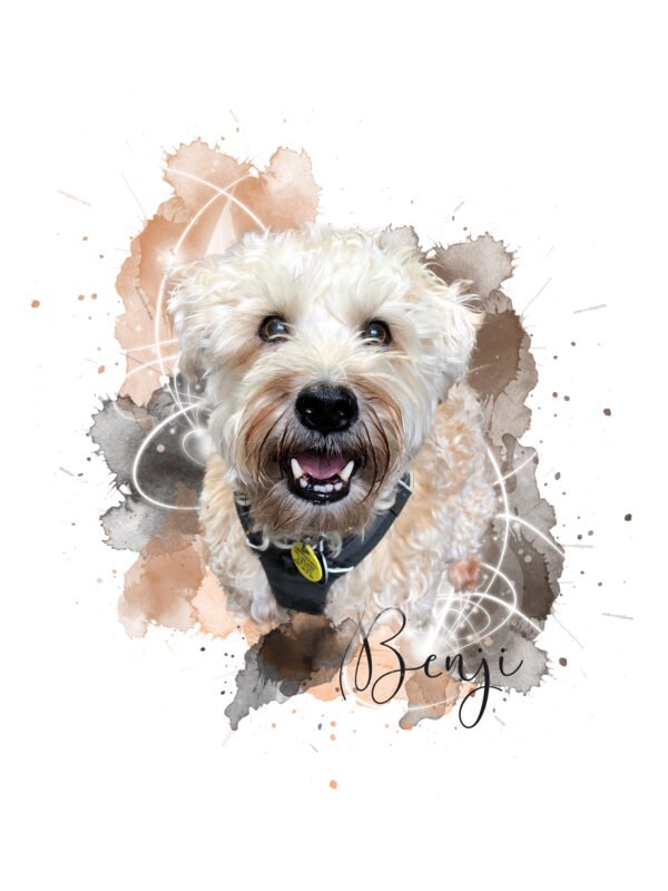 Watercolour Style Pet Portrait - Image 2