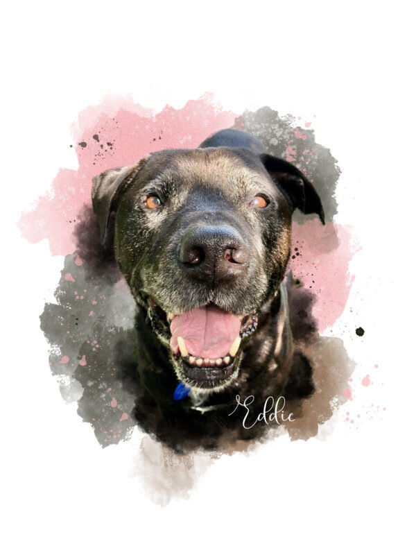 Watercolour Style Pet Portrait - Image 3